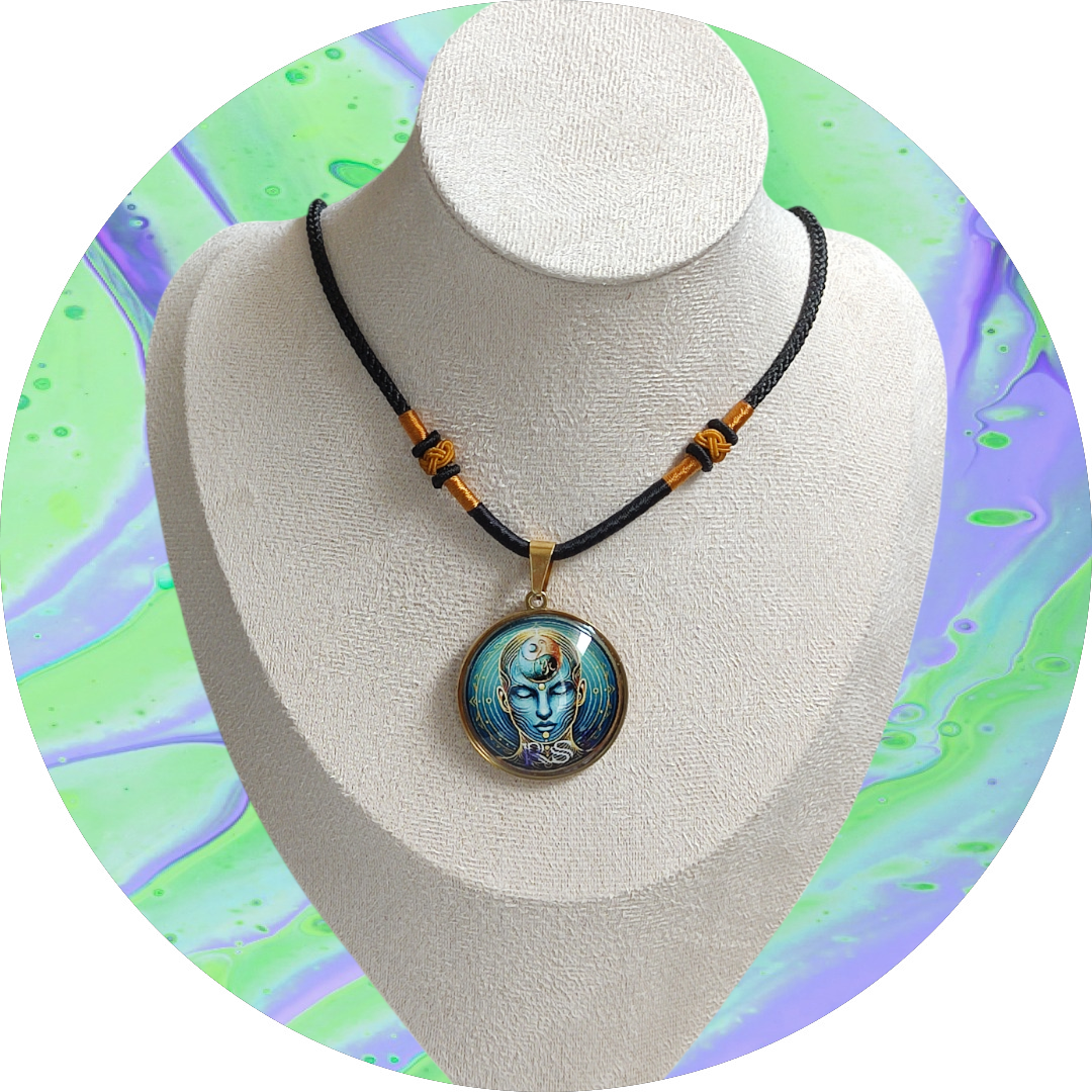 Pendentif Métal grand Iris mental