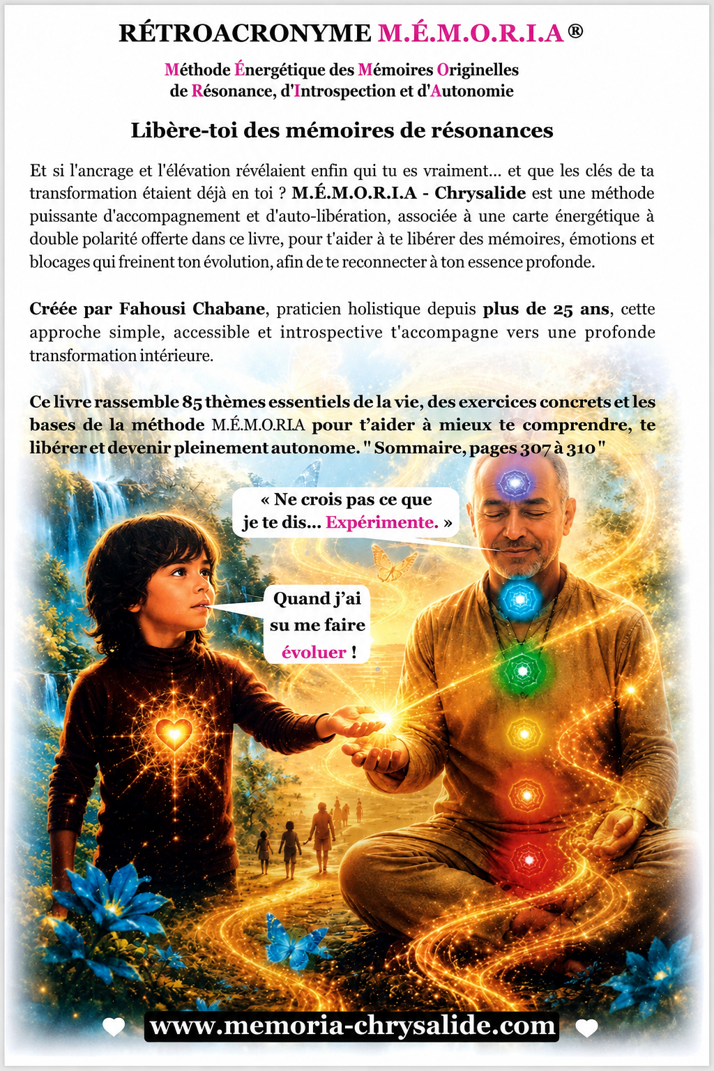 Livre MEMORIA CHRYSALIDE